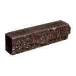 Брусок-кирпич облицовочный полнотелый шоколадного цвета, ложковый, скол скала, размер 250x50x65 мм
