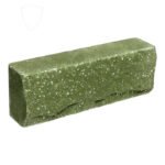 Брусок-кирпич облицовочный полнотелый зеленого цвета, ложковый, скол скала, размер 250x50x88 мм