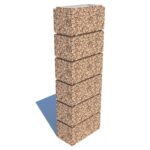 Столбовой бетонный блок 40х20×20 см