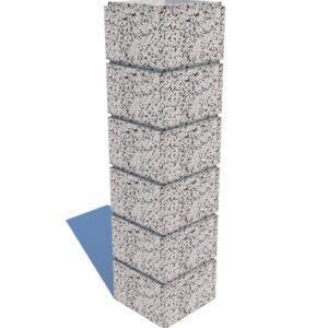 Столбовой бетонный блок  300х300×200 мм