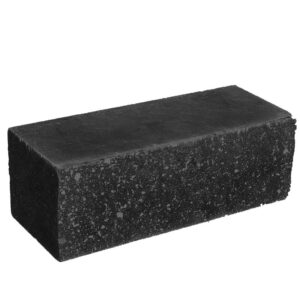 Кирпич облицовочный полнотелый, ложковый, колотый, черного цвета, размер 250х100х88 мм