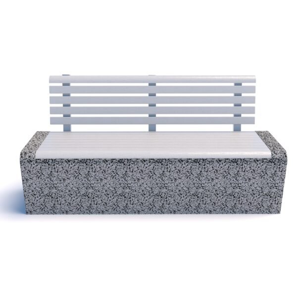 Скамейка бетонная парковая Арбат со спинкой
