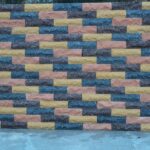 Кирпич облицовочный полнотелый, ложковый, скол скала, персикового цвета, размер 250х90х65 мм